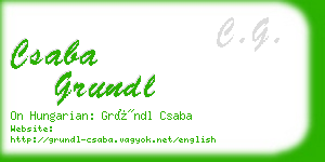 csaba grundl business card